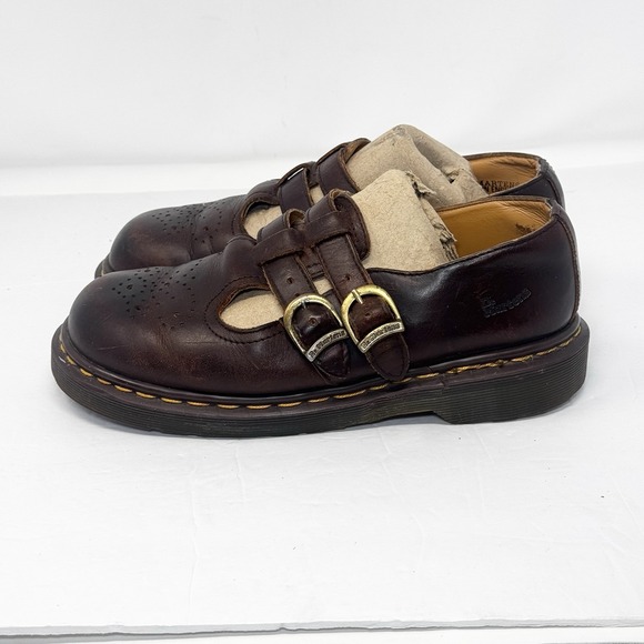 Dr. Martens Brown Leather Mary Janes - Picture 9 of 16
